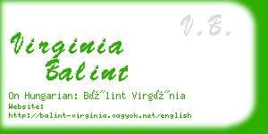 virginia balint business card